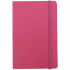 JAM Paper Hardcover Travel Journal Notebook With Elastic - 70 Lined Sheets - 4" x 6" - Pink Berry-Colour: Pink Berry | Be stylish and organized with a colourful note book.