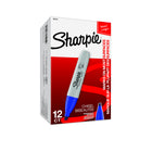 Sharpie Permanent Markers - Chisel Tip - Blue - 12 Pack-Versatile chisel tip allows for two distinctive line widths: broad and fine