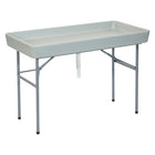 Work Smart Folding Beverage Ice Cooler Table-32” H waist level, folding beverage ice cooler 
