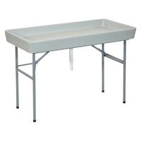 Work Smart Folding Beverage Ice Cooler Table-32” H waist level, folding beverage ice cooler 