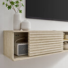 Modway Render 70" Faux Travertine Wall-Mount Media Console TV Stand - Travertine-Faux Travertine Laminate