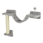 PawHut 5-Piece Cat Wall Shelves Set - Light Grey-Assembly required
