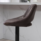HOMCOM Adjustable Counter Height Swivel Bar Stools - Brown - 2 Pack-The large round base keep the stool balanced when not in use
