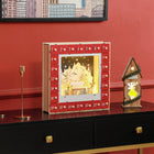 HOMCOM Christmas Advent Calendar with 24 Countdown Drawers and LED Lights - Red-Built-in LED lights illuminate the Christmas scene beautifully 