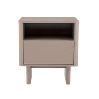 Manhattan Comfort Ella 19.7" Modern Nightstand - Mocha-Modern Nightstand for Bedroom and Living Room Use