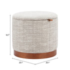 Zuo Fije Storage Ottoman - Grey-8
