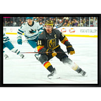Mark Stone Vegas Golden Knights - Framed Canvas - 31" x 22"-Premium canvas print with gallery-wrapped edges