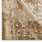 Modway Rosina Distressed Vintage Medallion Area Rug - 5 ft W x 8 ft L - Tan/Cream-Stain Resistant / Easy To Clean