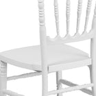 Flash Furniture - Chaise Napoléon empilable de la série HERCULES en résine blanche-Fabriqué en polypropylène vierge