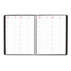 Brownline - 2026 Agenda mensuel Essential 14 mois - 11 po x 8-1/2 po - Noir - Anglais-Calendrier du mois passé, courrant et des 4 mois suivants sur chaque page double 