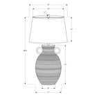 Monarch Specialties 30" H Transitional Table Lamp - White Ceramic / Ivory / Cream Shade-Designed for modern tastes, this vase-like lamp combines functionality with aesthetic appeal, providing an eye-catching lighting solution when placed on an end or side table, nightstand, or console