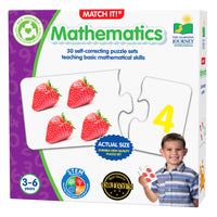 The Learning Journey Match It! - Mathematics-This bright collection of two-piece puzzles is a perfect introduction to the world of mathematics and jigsaw puzzles for both BOYS and GIRLS ages 3 and up
