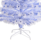 HOMCOM 5' Pre-Lit Artificial Christmas Tree with LED and Optical Fiber - White-Balanced branch structure for hanging ornaments 