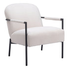 Zuo Chicago Accent Chair - Ivory-Assembly not required
