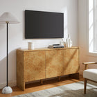 Modway Hudson 60" Burl Wood Sideboard - Natural-Soft-Close Doors