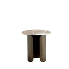 Manhattan Comfort Monica Modern Glam Coffee and End Table - Gold - Set of 2-10