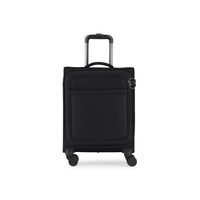 Bugatti Victoria Softside Carry-on Luggage - Black-Durable material: Our vegan leather luggage is designed to endure the rigors of travel, ensuring it remains scratch-proof and durable against wear and tear