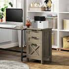 HOMCOM 3-Drawer Letter/A4 Filing Cabinet - Grey Wash-Smooth drawer slides for silent and smooth function

