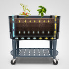 Permasteel Elevated Garden Bed with EnGrow TrueSoil Technology - Blue-Built-in water level indicator for precise hydration