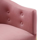 Modway Savour Performance Velvet Accent Dining Armchair - Dusty Rose - 2 Pack-7
