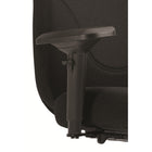 Staples - Tabouret à dossier moyen rembourré Newdale, Fusion en houille, noir-Assise profilée à bord semi-arrondi qui soutient efficacement le bassin et les hanches dans une position confortablement équilibrée, réduisant la pression au niveau des genoux et vous permettant de demeurer assis plus longtemps en tout confort
