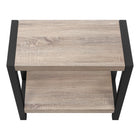 Monarch Specialties 2083 Accent Table - 22"H/Dark Taupe/Black Metal-Assembly required: Illustrated instructions and all hardware are provided for convenience (additional tools may be needed)
