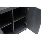 Manhattan Comfort Jodie 31" Mid-Century Modern Bookcase - Charcoal Grey - Set of 3-Sophisticated Black Metal Handles