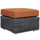 Modway Summon Outdoor Patio Sunbrella Ottoman - Canvas/Tuscan-Long Lasting Sunbrella Fabric 