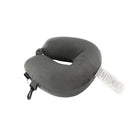 TUCCI Italy Microbead Travel Pillow - Grey-Compact and Lightweight - easy to pack and carry on any trip