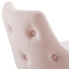 Modway Adorn Performance Velvet Counter Stool - Pink-Chair Weight Capacity: 300 lb