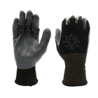 Atlas Everyday Dry Grip Smooth Nitrile Glove - Nylon Liner - Grey/Black - XLarge - 3 Pack-Seamless knit nylon liner