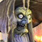 Outsunny 6' Animatronic Witch Halloween Decoration-Versatile decoration fits homes, parties and covered public spaces for unique scares 