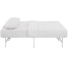 Modway Horizon Stainless Steel Full Bed Frame - White-Heavy Duty Stainless Steel Frame