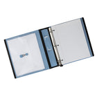 Staples Better Binder - 1-1/2" - Light Blue-Non-stick vertical inside pocket keeps loose pages in place