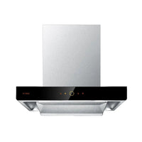 Fotile Perimeter Vent Series Stainless Steel Range Hood - 24"-Stainless steel and black tempered glass