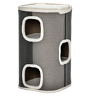 PawHut - Maison pour chat à 4 niveaux avec surface à griffer en sisal-Recouvert de peluche douce pour un confort douillet 