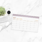 Cambridge 2026-27 Workstyle Compact Desk Pad - 18" x 11" - Bilingual-One month per page format has unruled daily blocks for open planning