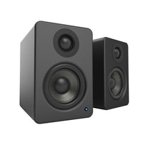 Kanto – Haut-parleurs de table alimentés Kanto YU2 avec DAC USB intégré, noir mat-Avec une entrée AUX de 3,5 mm, le DAC intégré du YU2 vous permet de diffuser de l'audio de haute qualité directement du port USB de votre ordinateur.