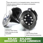 Bell + Howell Swivel Adjustable LED Disk Lights - 8 Pack-Includes eight solar disk lights deluxe lights, eight stakes