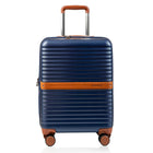 Champs Vintage II 20" Carry-on Luggage Case - Navy-Expansion System on all cases. 