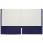 Staples Twin Pocket Portfolio - Letter Size - Dark Blue-Holds up to 100 sheets of Letter Size paper (50 per pocket)