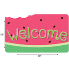 Ashley Productions The Original Fun Mat Welcome Mat - 18" x 30" - Watermelon Welcome-Slip-Resistant and Durable: Heavy-duty rubber backing ensures safety and durability, perfect for high-traffic areas.