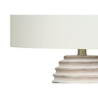 Monarch Specialties 28" H Transitional Table Lamp - Cream Resin / Ivory / Cream Shade-Assembled dimensions: 16 in. L x 16 in. w x 28 in. H. base: 7 in. L x 7 in. W x 15 in. H. shade: 16 in. L x 16 in. W x 11.5 in. H