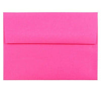 JAM Paper A6 Coloured Invitation Envelopes - 4.75 x 6.5 - Ultra Fuchsia Pink - 50 Pack-Our envelopes are made from 30% recycled 24 lb paper and feature a straight flap gum closure with a smooth finish