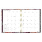 Blueline 17 Months Monthly Planner - August to Dec - 9-1/4" H x 7"-1/4" W - Floral Design - Bilingual-Ruled weekly layout