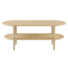 Modway Torus Oval Coffee Table - Oak-Assembly Required