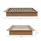 Nexera - Lit plateforme double Malibu en chêne brun -9