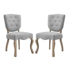 Modway Array Dining Side Chair - Light Grey - 2 Pack-Vintage French Dining Side Chair