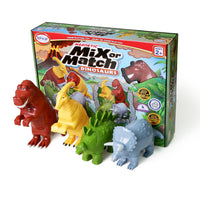 Popular Playthings Magnetic Mix or Match Dinosaurs-Magnetic toys: Put together a fun dinosaur puzzle when you match the pieces by color or build something funny to create a silly dino mix like a Tyrannosaurus-Stegosaurus!