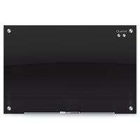 Quartet - Tableau en verre magnetique effaçable à sec Infinity, noir - 24 po l x 18 po L-Le tableau à marqueur en verre trempe effaçablesà sec ne se tachera pas, ne laissera pas d'ombrage, ne se rayera pas et ne se fendillera pas